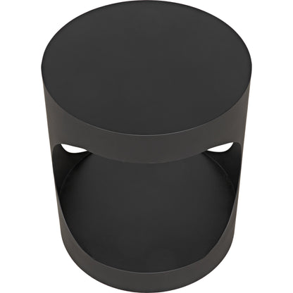 Eclipse Round Side Table by Noir. Made from metal in a transitional style.