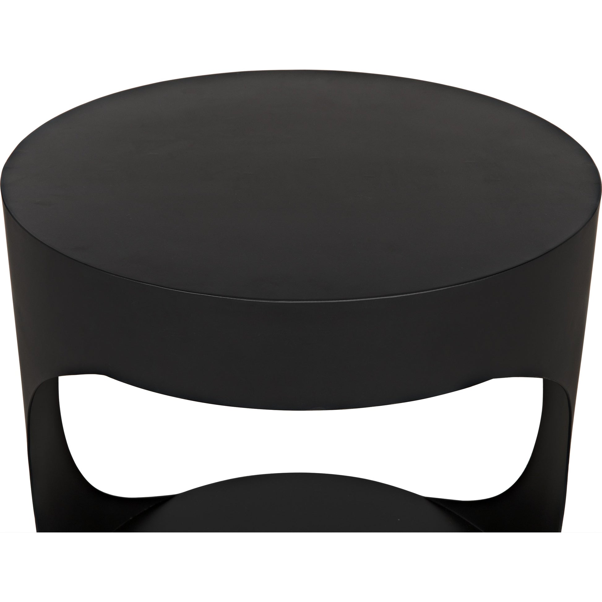 Eclipse Round Side Table by Noir. Made from metal in a transitional style.