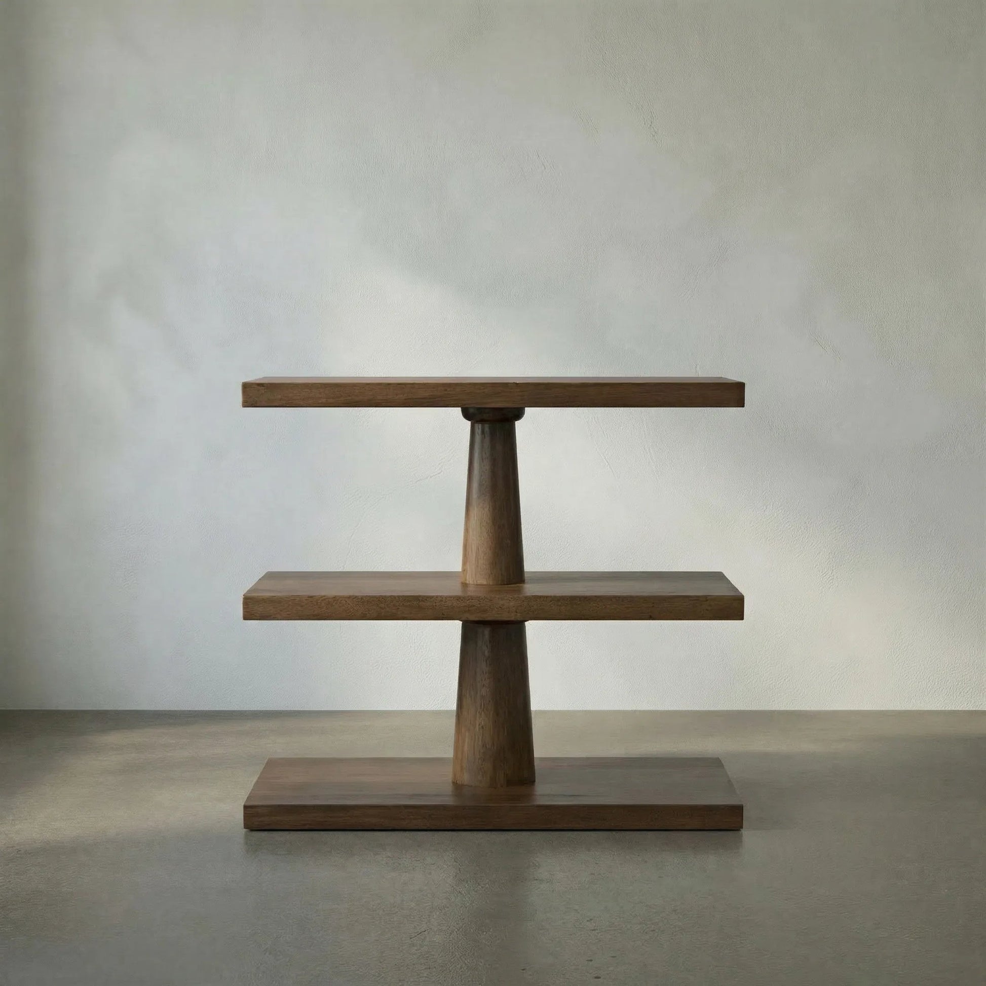 Fatima Side Table by Noir in dark walnut. Made from walnut in a transitional style.