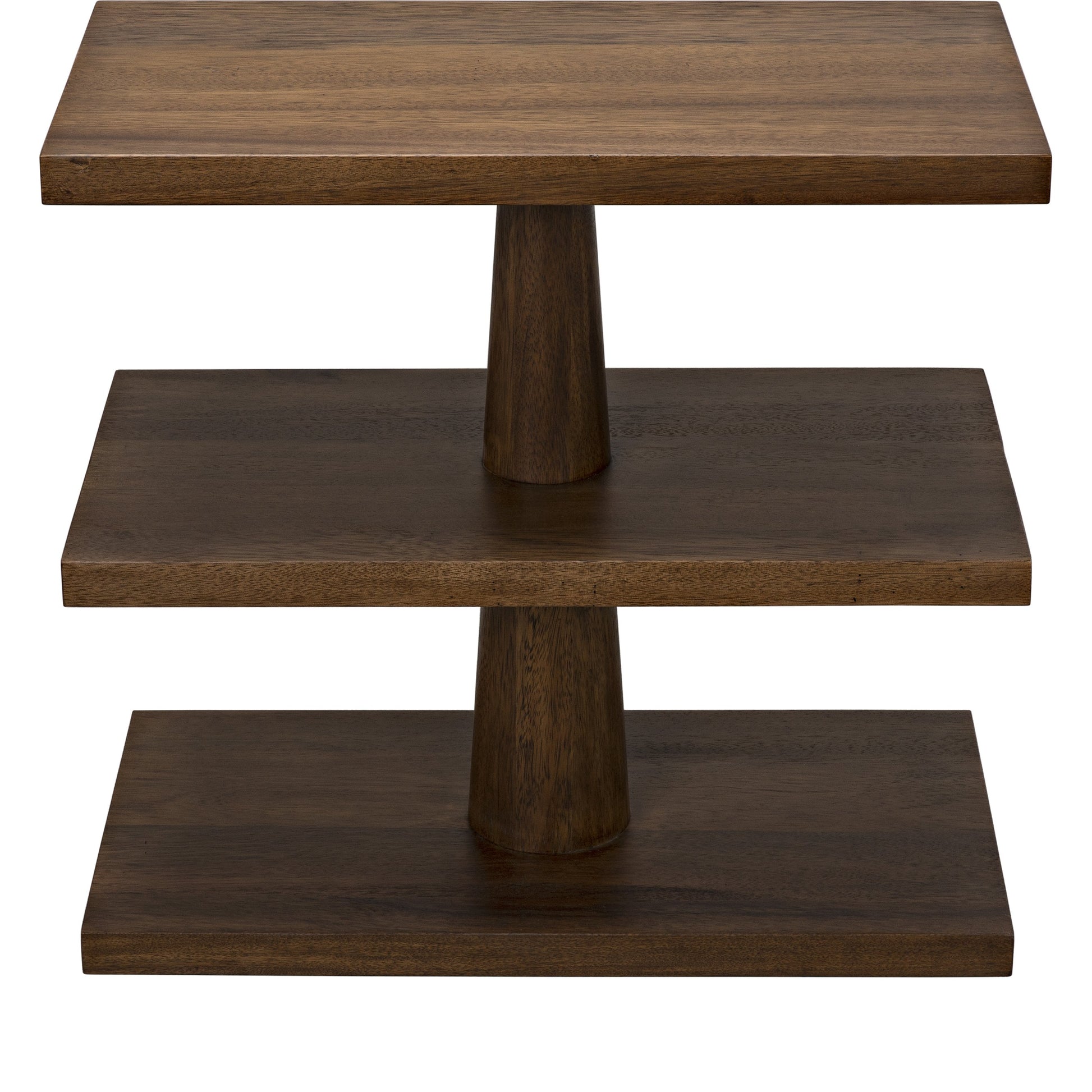 Fatima Side Table by Noir in dark walnut. Made from walnut in a transitional style.