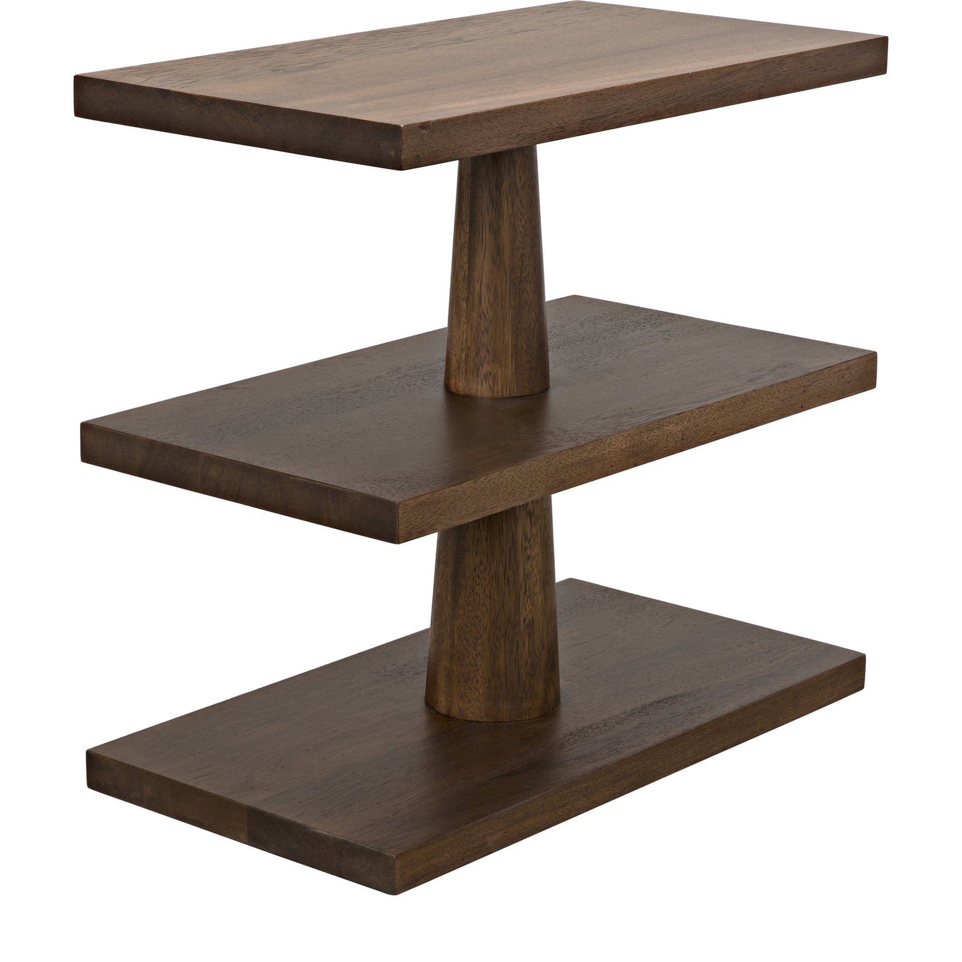 Fatima Side Table by Noir in dark walnut. Made from walnut in a transitional style.