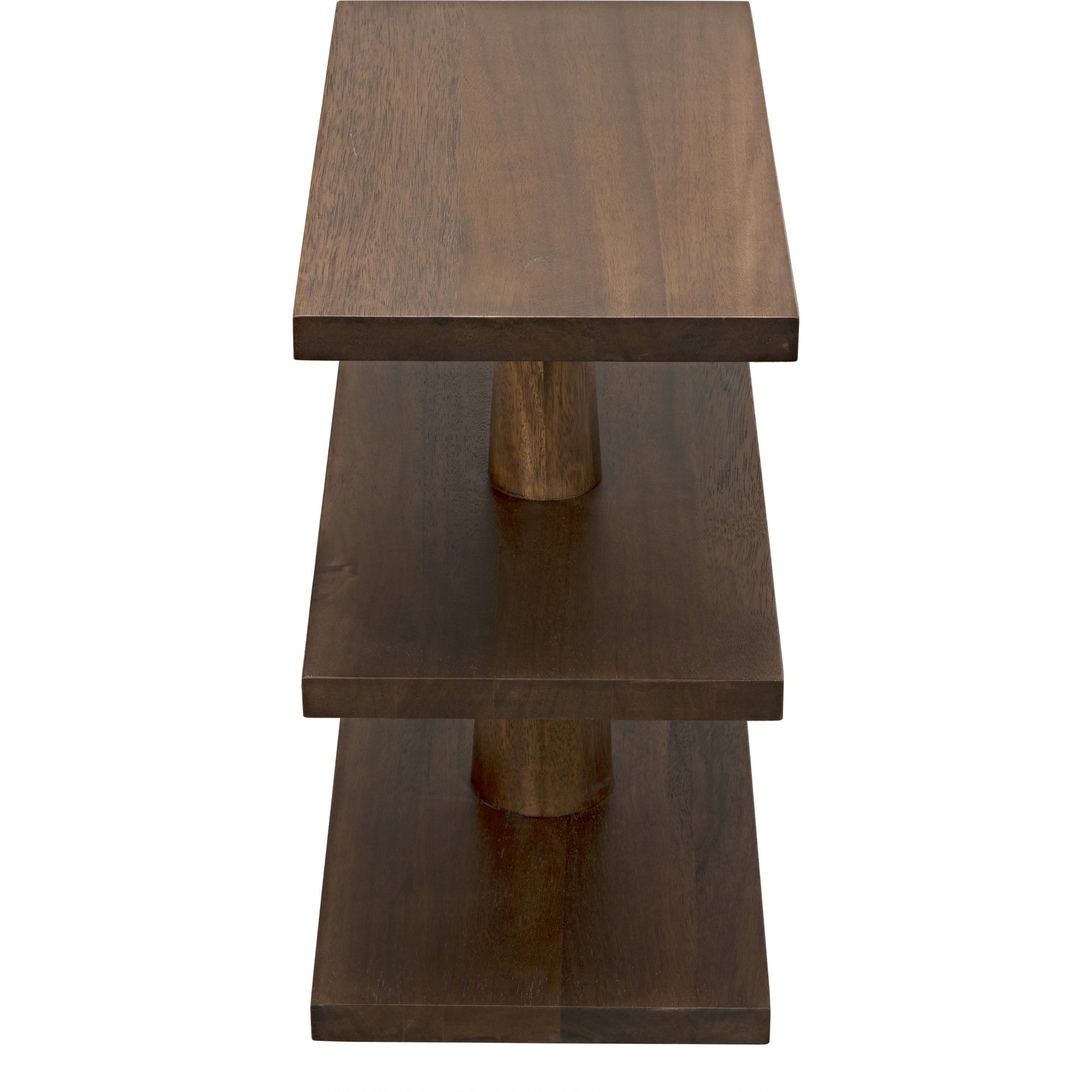 Fatima Side Table by Noir in dark walnut. Made from walnut in a transitional style.
