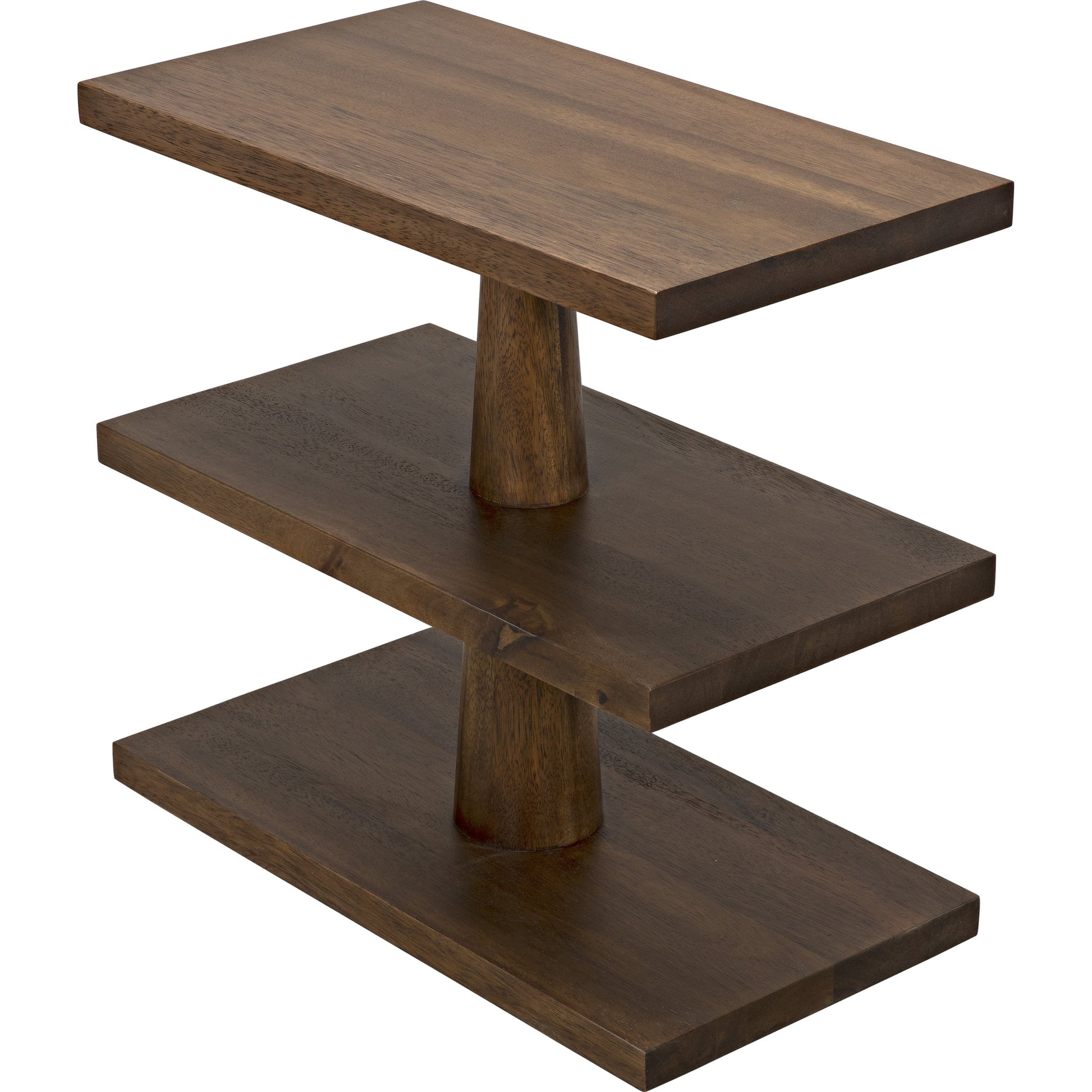 Fatima Side Table by Noir in dark walnut. Made from walnut in a transitional style.
