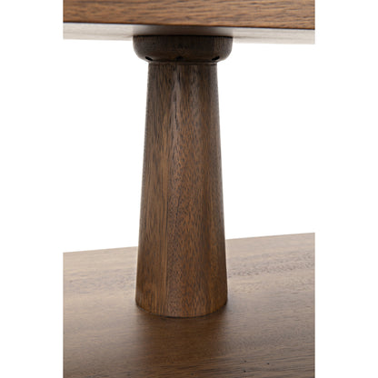 Fatima Side Table by Noir in dark walnut. Made from walnut in a transitional style.