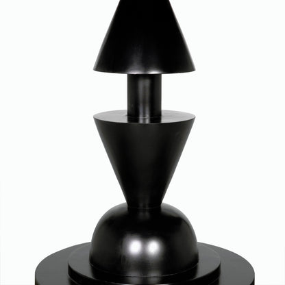 Varick Table by Noir in hand rubbed black. Made from mahogany and veneer in a modern style.