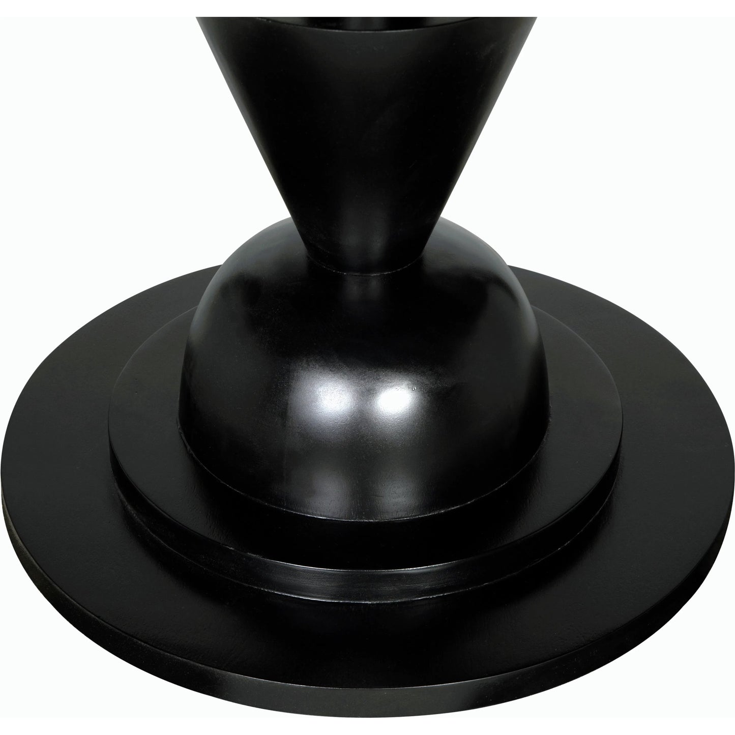 004 SI-2189492 | Closeup | Varick Table by Noir in hand rubbed black. Made from mahogany and veneer in a modern style.