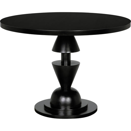 Varick Table by Noir in hand rubbed black. Made from mahogany and veneer in a modern style.
