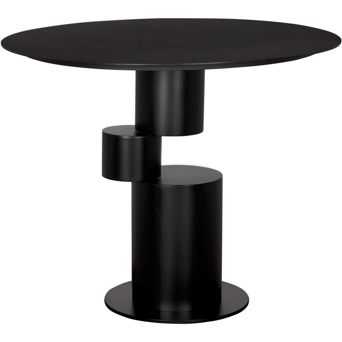000 SI-2326257 | Primary Silo | Nola Metal Table by Noir in matte black. Made from industrial steel in a modern style.