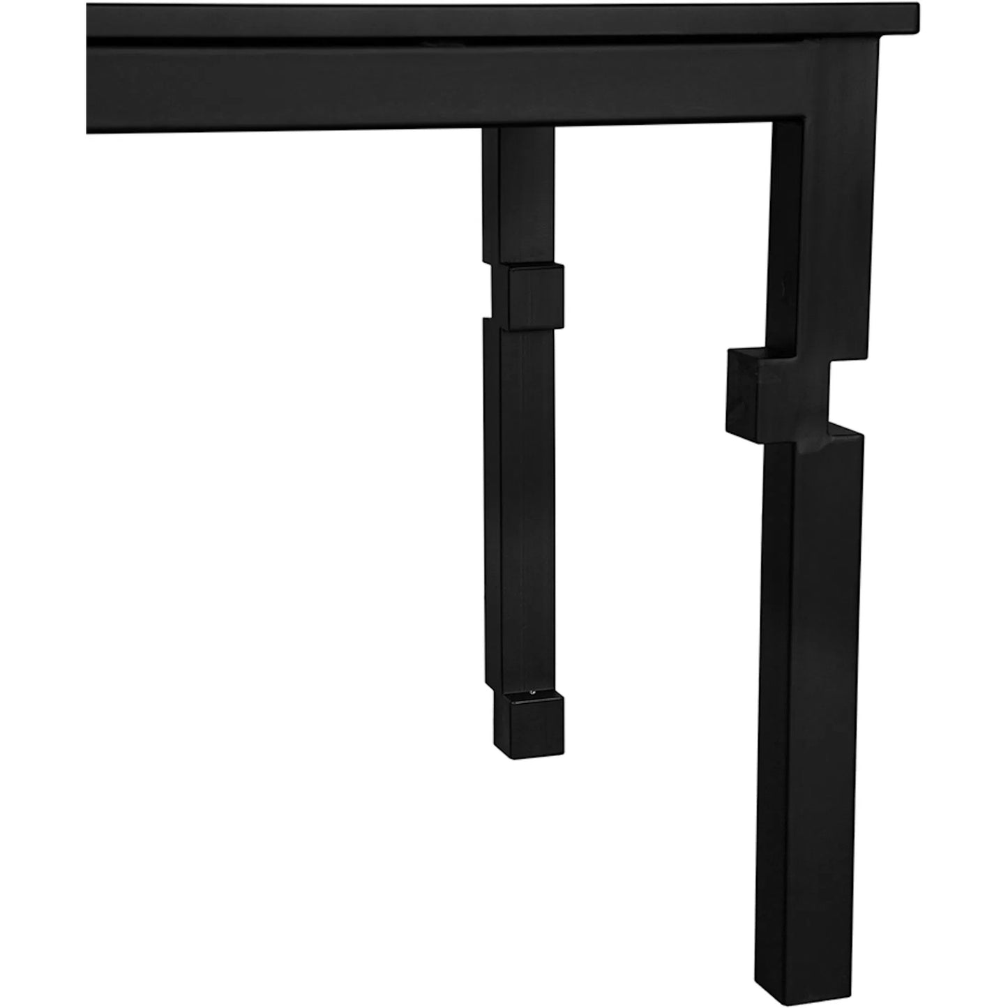 003 SI-2440902 | Closeup | Tetris Dining Table by Noir in matte black. Made from iron in a modern style.