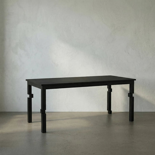 Tetris Dining Table by Noir in matte black. Made from iron in a modern style.
