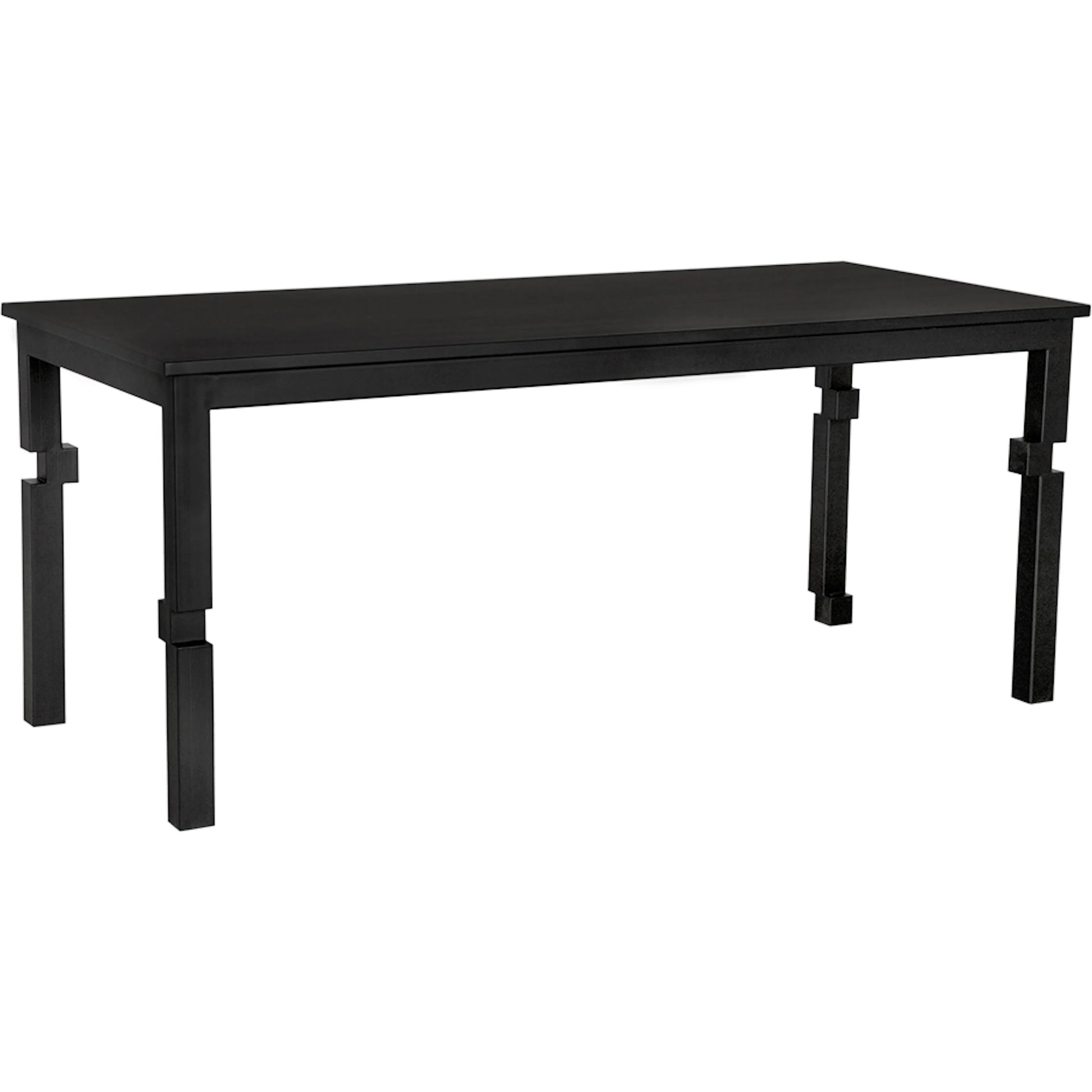 Tetris Dining Table by Noir in matte black. Made from iron in a modern style.