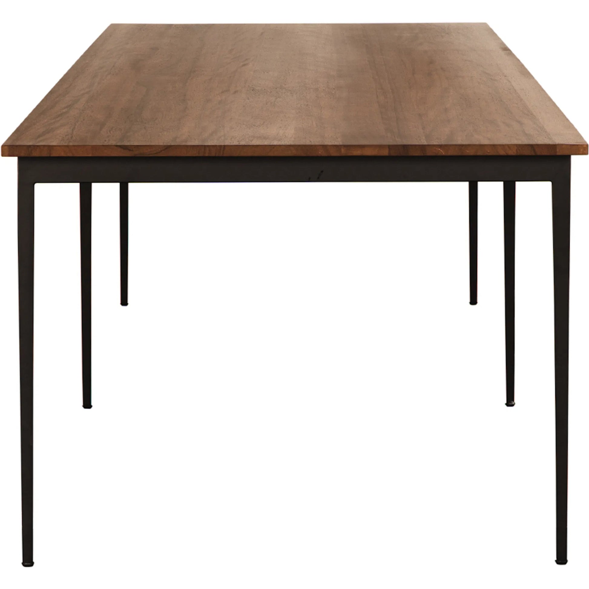 Boylen Dining Table by Noir in dark walnut. Made from iron, solid walnut in a modern style.