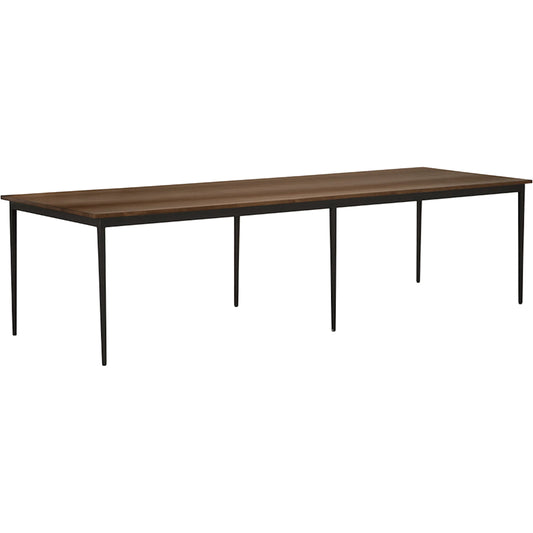 001 SI-2461773 | Primary Silo | Boylen Dining Table by Noir in dark walnut. Made from iron, solid walnut in a modern style.