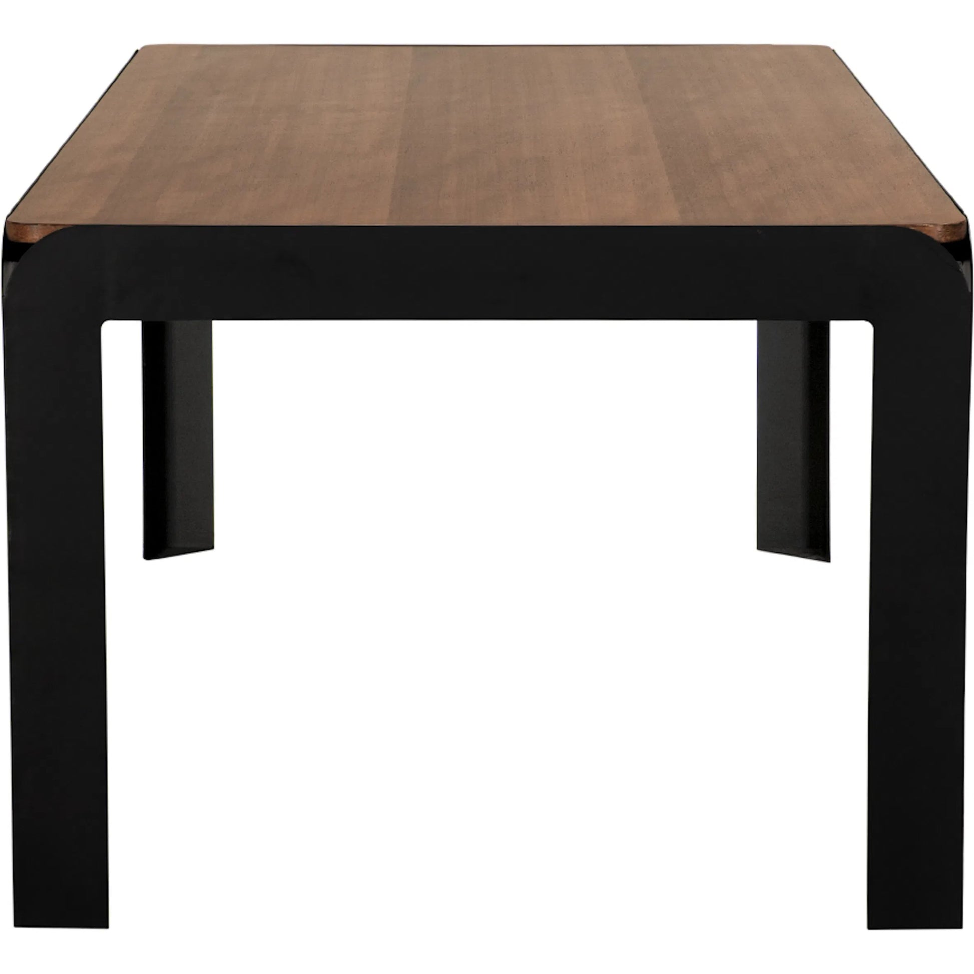 Alexei Table by Noir in dark walnut, matte black. Made from walnut, veneer, iron in a transitional style.