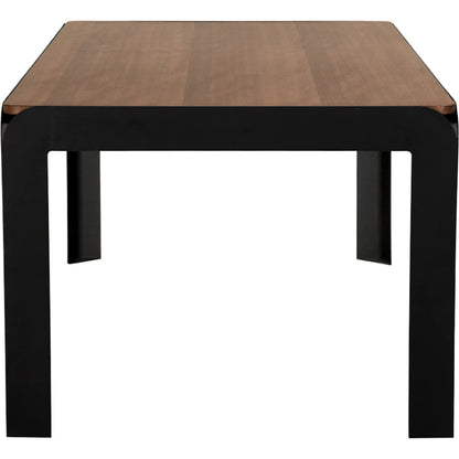 Alexei Table by Noir in dark walnut, matte black. Made from walnut, veneer, iron in a transitional style.
