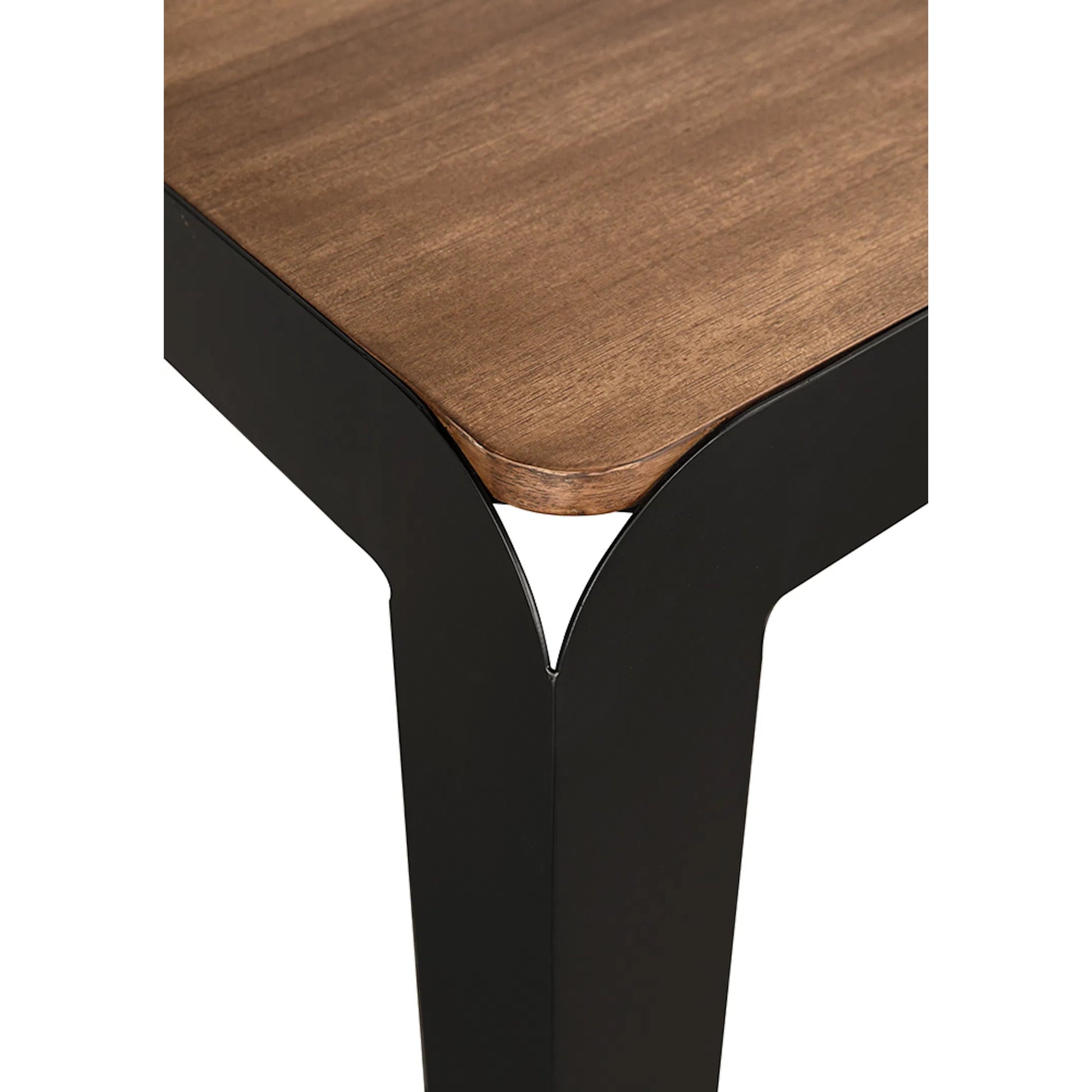 Alexei Table by Noir in dark walnut, matte black. Made from walnut, veneer, iron in a transitional style.