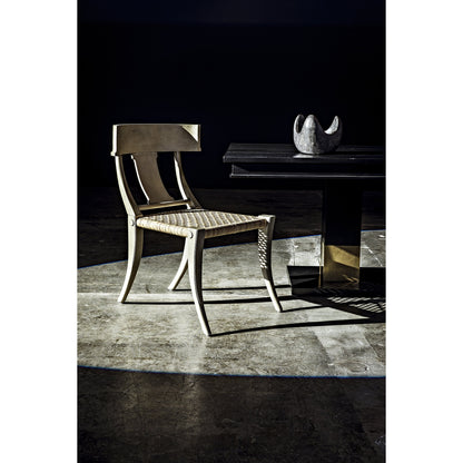 Ravenko Dining Table by Noir in hand rubbed black. Made from mahogany in a modern style.