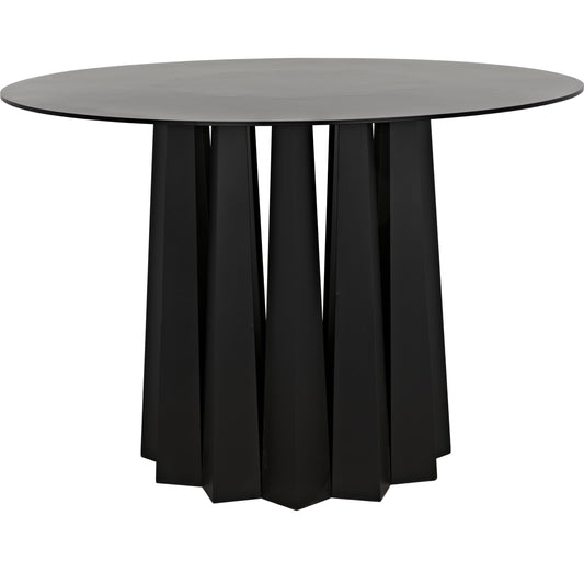 Column Dining Table by Noir in black metal. Made from metal in a eclectic & global style.