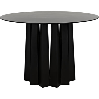 Column Dining Table by Noir in black metal. Made from metal in a eclectic & global style.