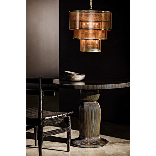 Portobello Dining Table by Noir in hand rubbed black. Made from mahogany in a eclectic & global style.