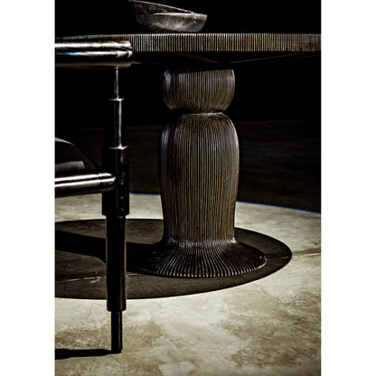Portobello Dining Table by Noir in hand rubbed black. Made from mahogany in a eclectic & global style.