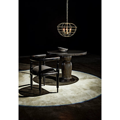 Portobello Dining Table by Noir in hand rubbed black. Made from mahogany in a eclectic & global style.