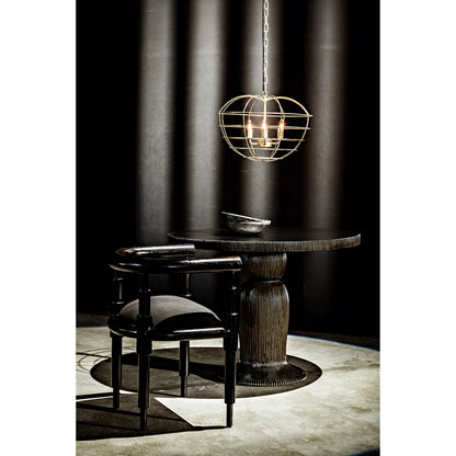 Portobello Dining Table by Noir in hand rubbed black. Made from mahogany in a eclectic & global style.