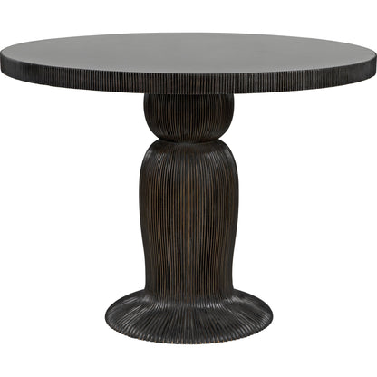 Portobello Dining Table by Noir in hand rubbed black. Made from mahogany in a eclectic & global style.