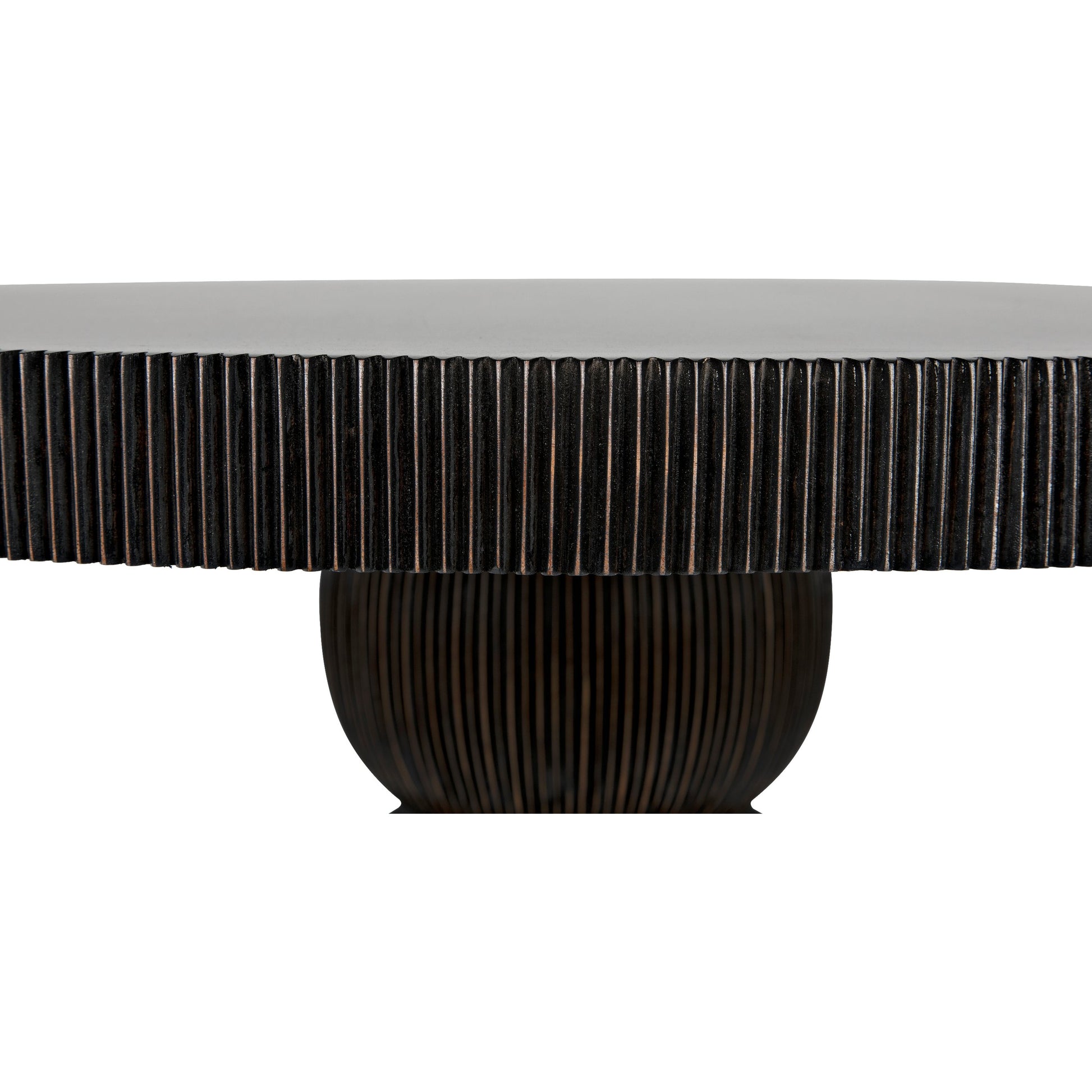 Portobello Dining Table by Noir in hand rubbed black. Made from mahogany in a eclectic & global style.