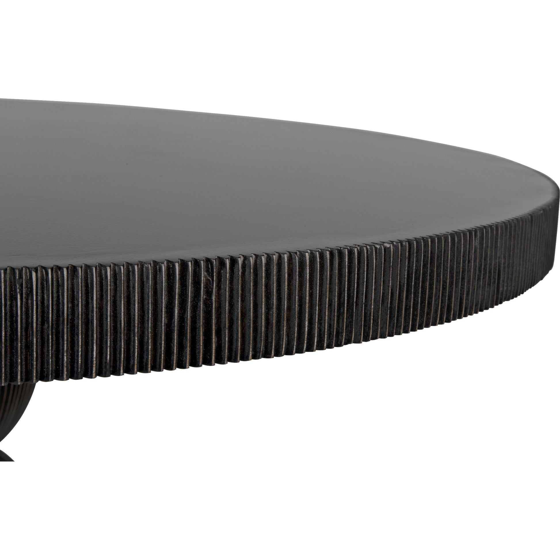 Portobello Dining Table by Noir in hand rubbed black. Made from mahogany in a eclectic & global style.