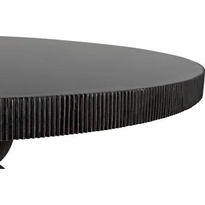 Portobello Dining Table by Noir in hand rubbed black. Made from mahogany in a eclectic & global style.