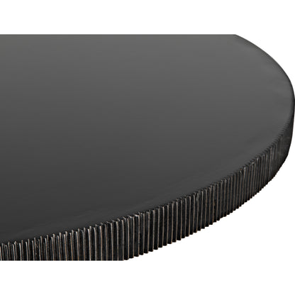 Portobello Dining Table by Noir in hand rubbed black. Made from mahogany in a eclectic & global style.