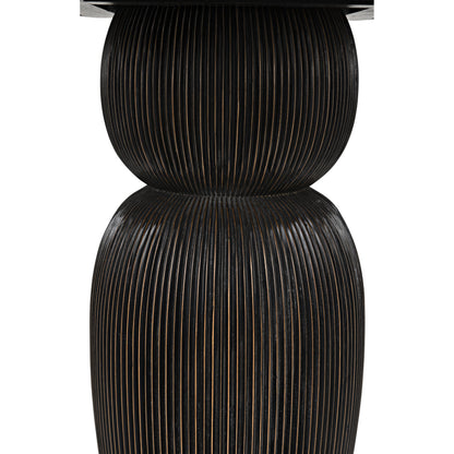 Portobello Dining Table by Noir in hand rubbed black. Made from mahogany in a eclectic & global style.