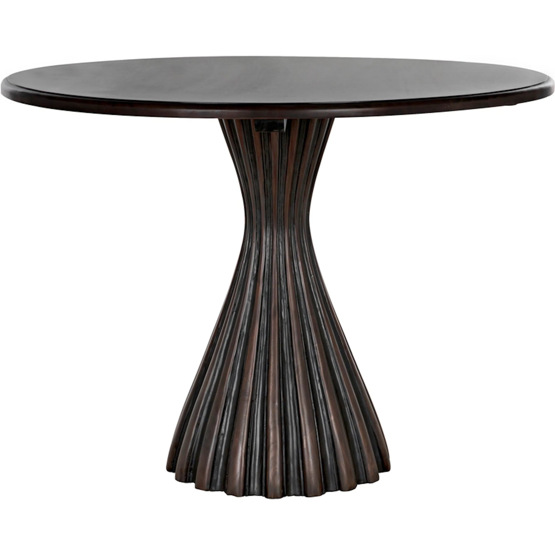 Portobello Dining Table by Noir in hand rubbed black. Made from mahogany in a eclectic & global style.
