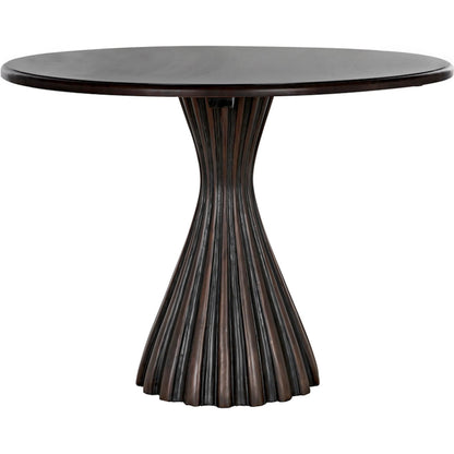 Portobello Dining Table by Noir in hand rubbed black. Made from mahogany in a eclectic & global style.