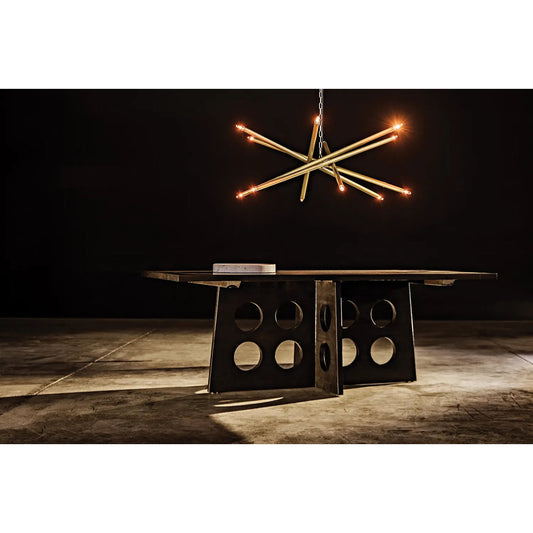 Carlo Dining Table by Noir in ebony walnut. Made from walnut in a modern style.