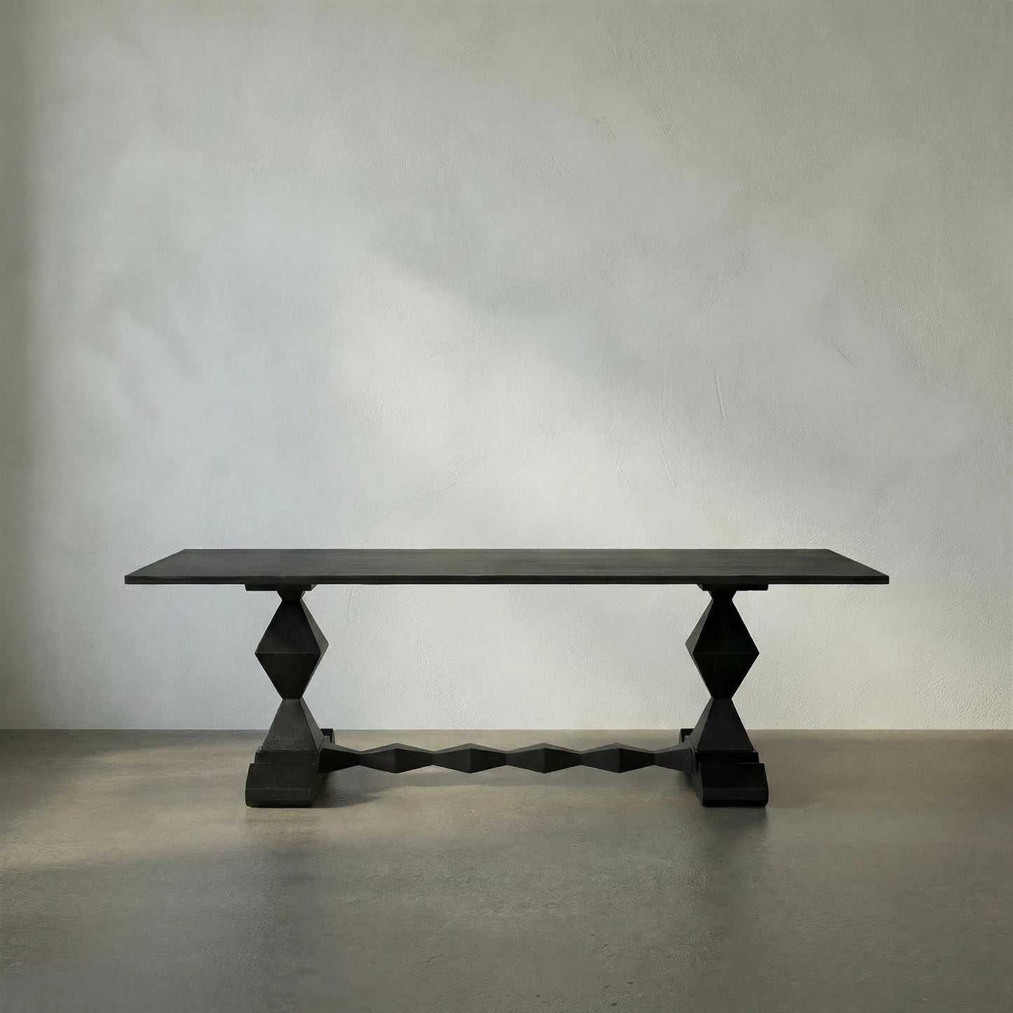 012 SI-1956940 | Lifestyle | Madeira Dining Table by Noir in hand rubbed black. Made from mahogany in a traditional style.