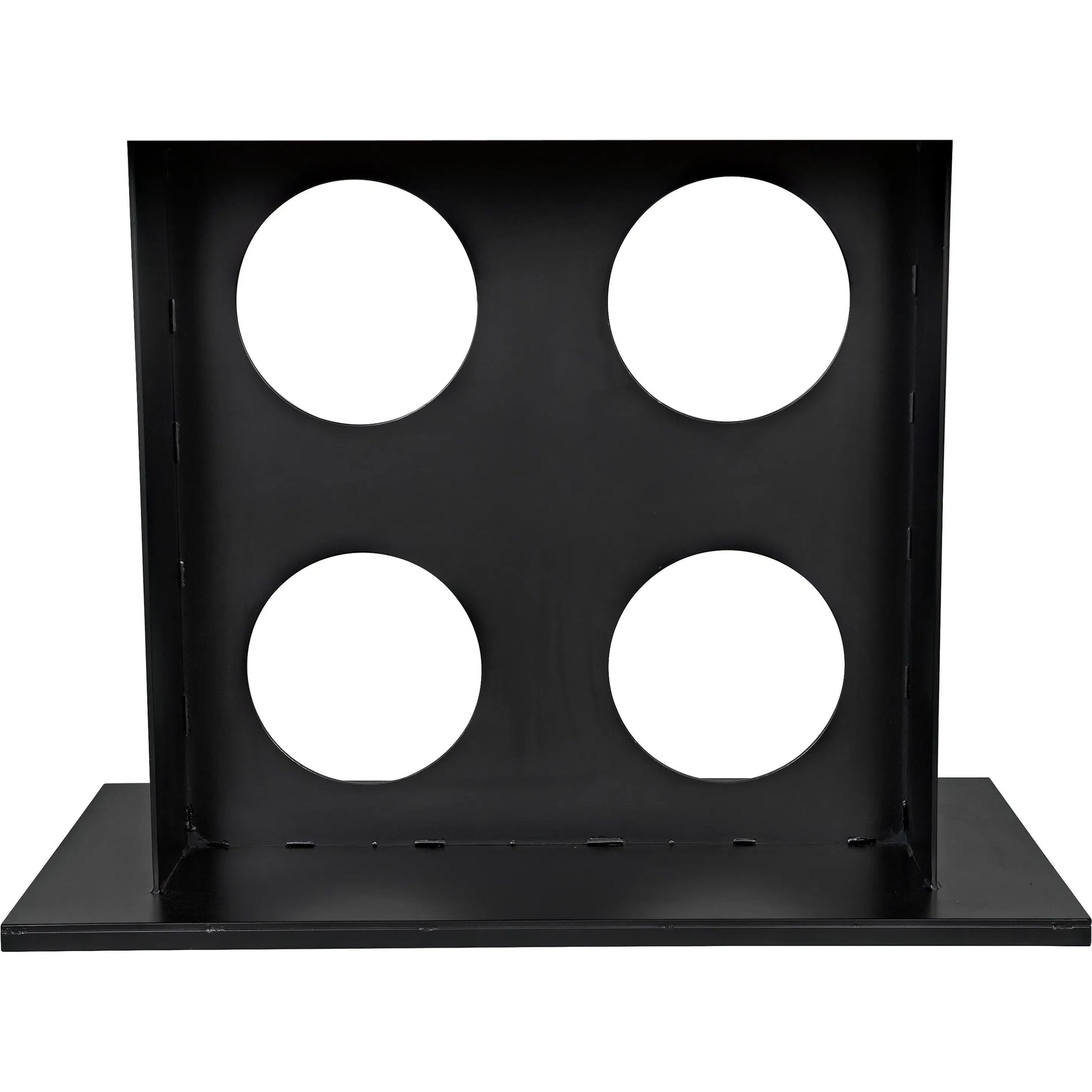 Cameron Table by Noir in dark walnut. Made from industrial steel, walnut, and veneer in a modern style.