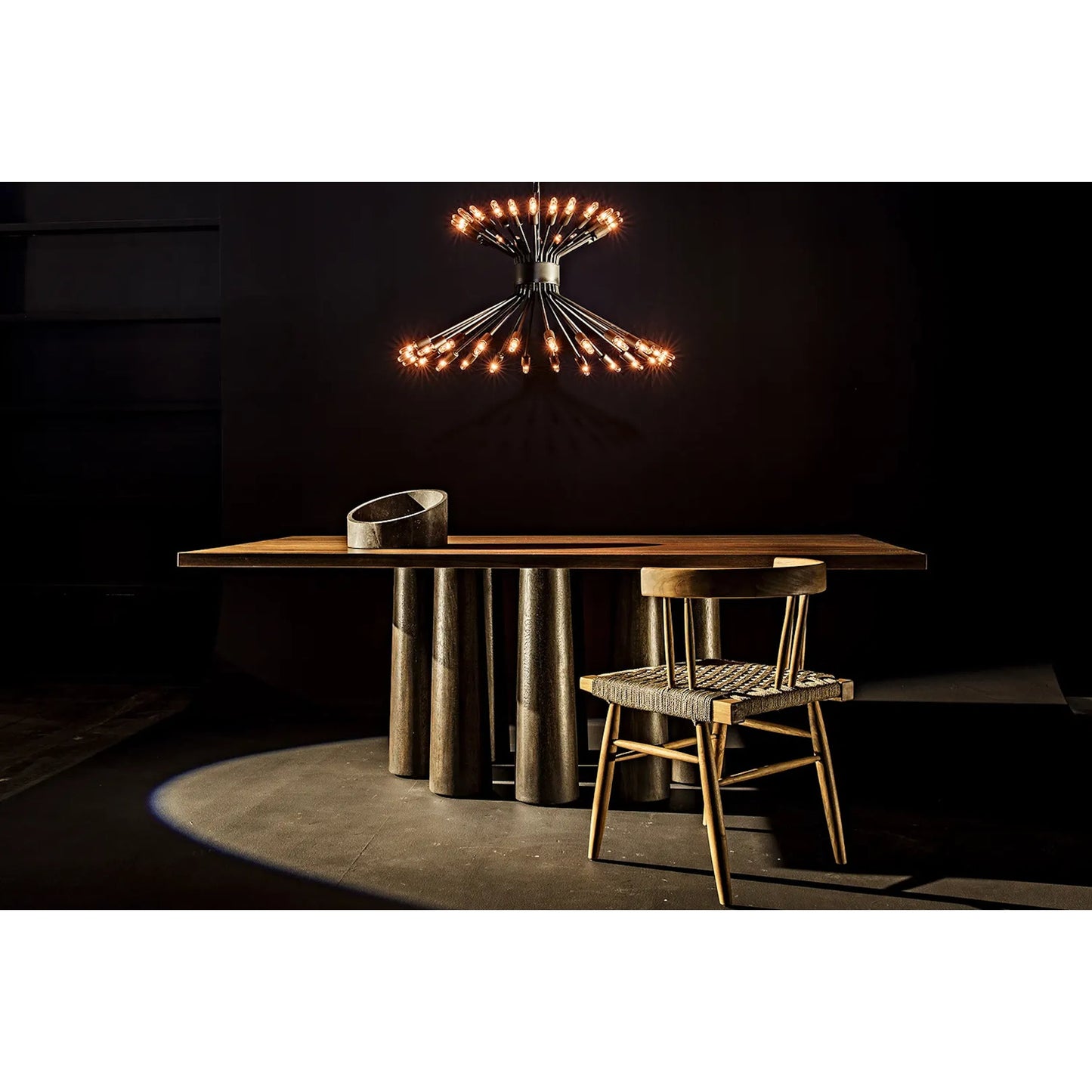 010 SI-1957016 | Lifestyle | Severity Table by Noir in dark walnut & ebony. Made from walnut in a modern style.