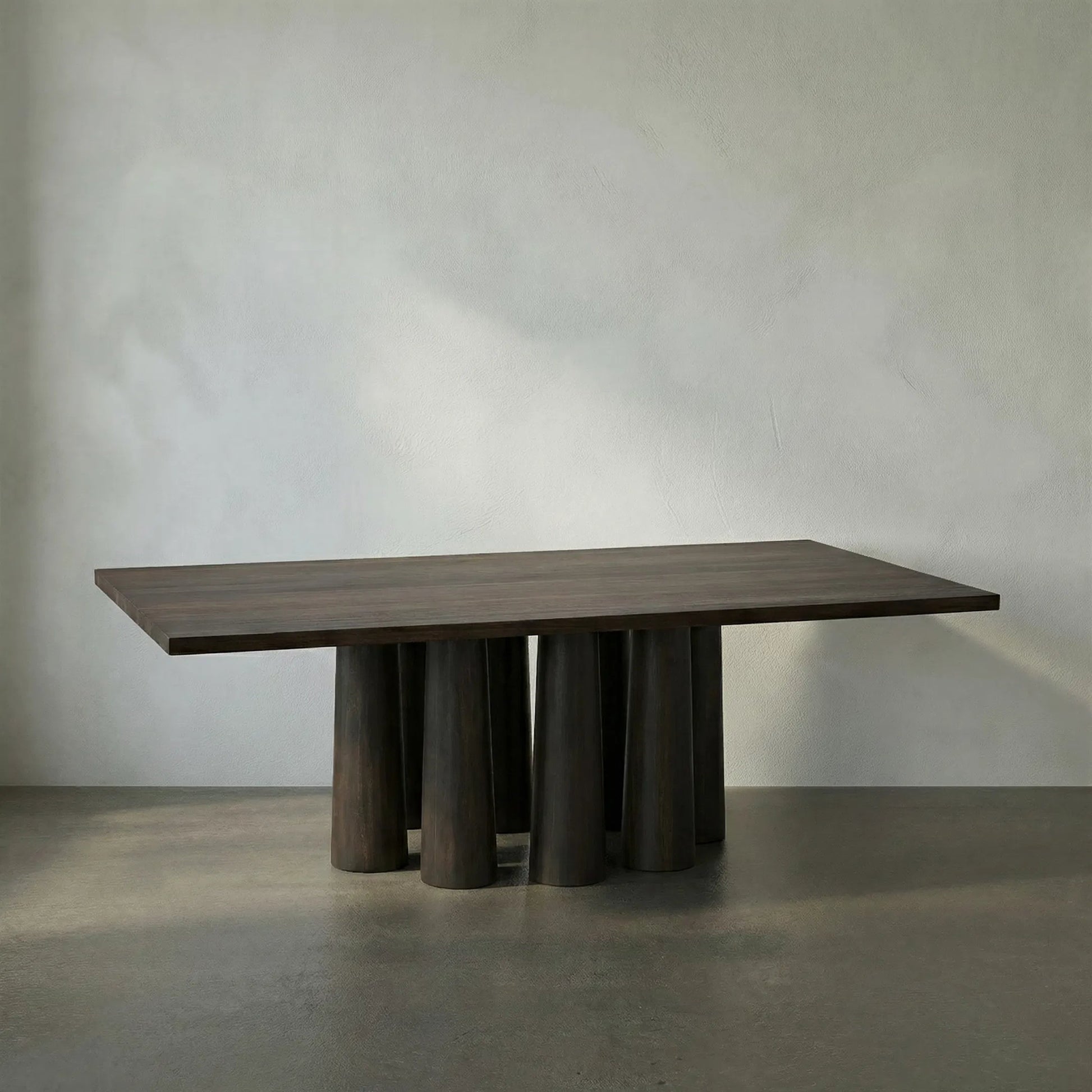 Severity Table by Noir in dark walnut & ebony. Made from walnut in a modern style.