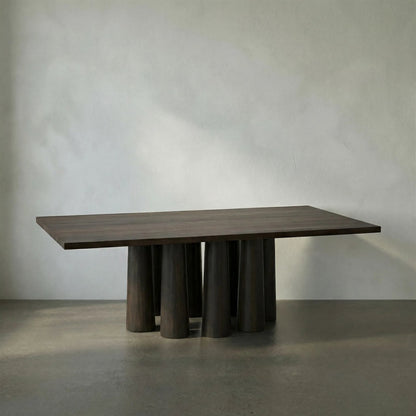 Severity Table by Noir in dark walnut & ebony. Made from walnut in a modern style.