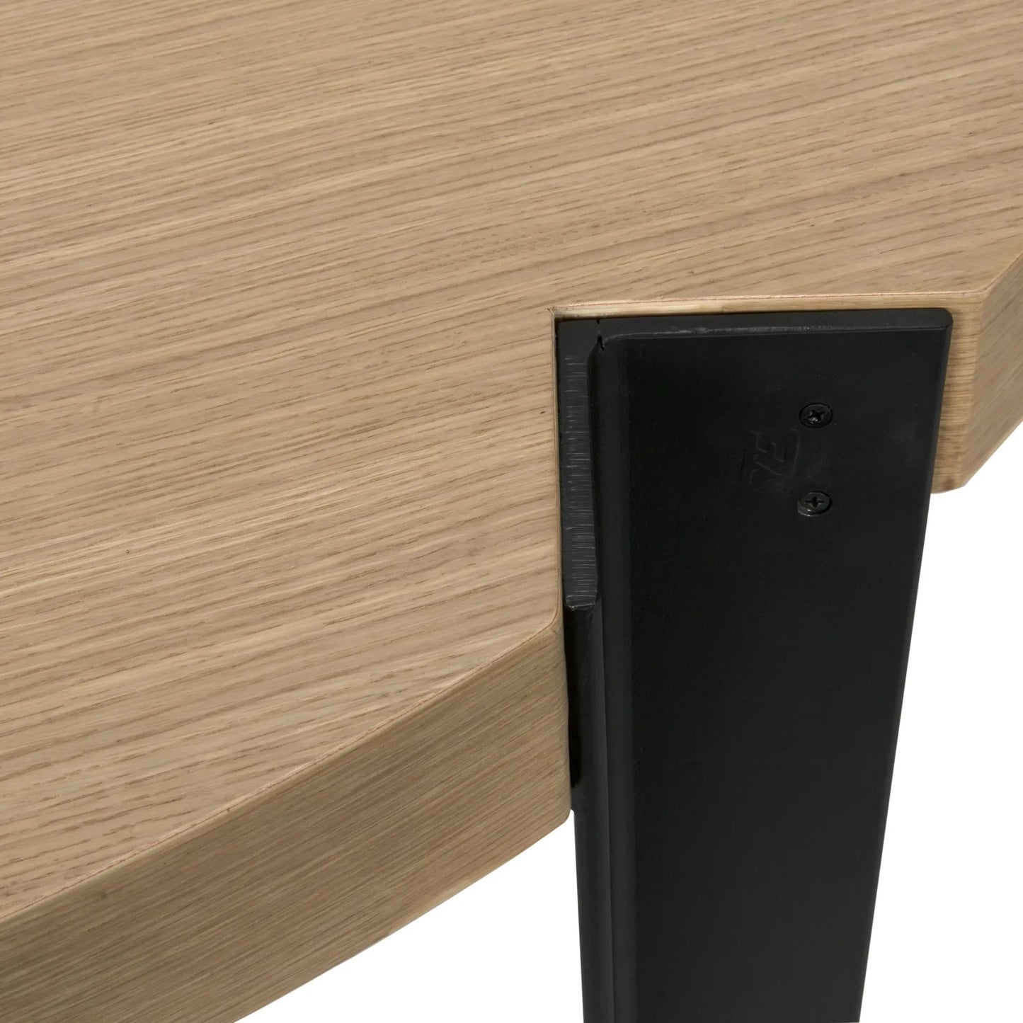 004 SI-2143521 | Unknown | Corso Dining Table by Noir in natural. Made from white oak, industrial steel, and veneer in a modern style.