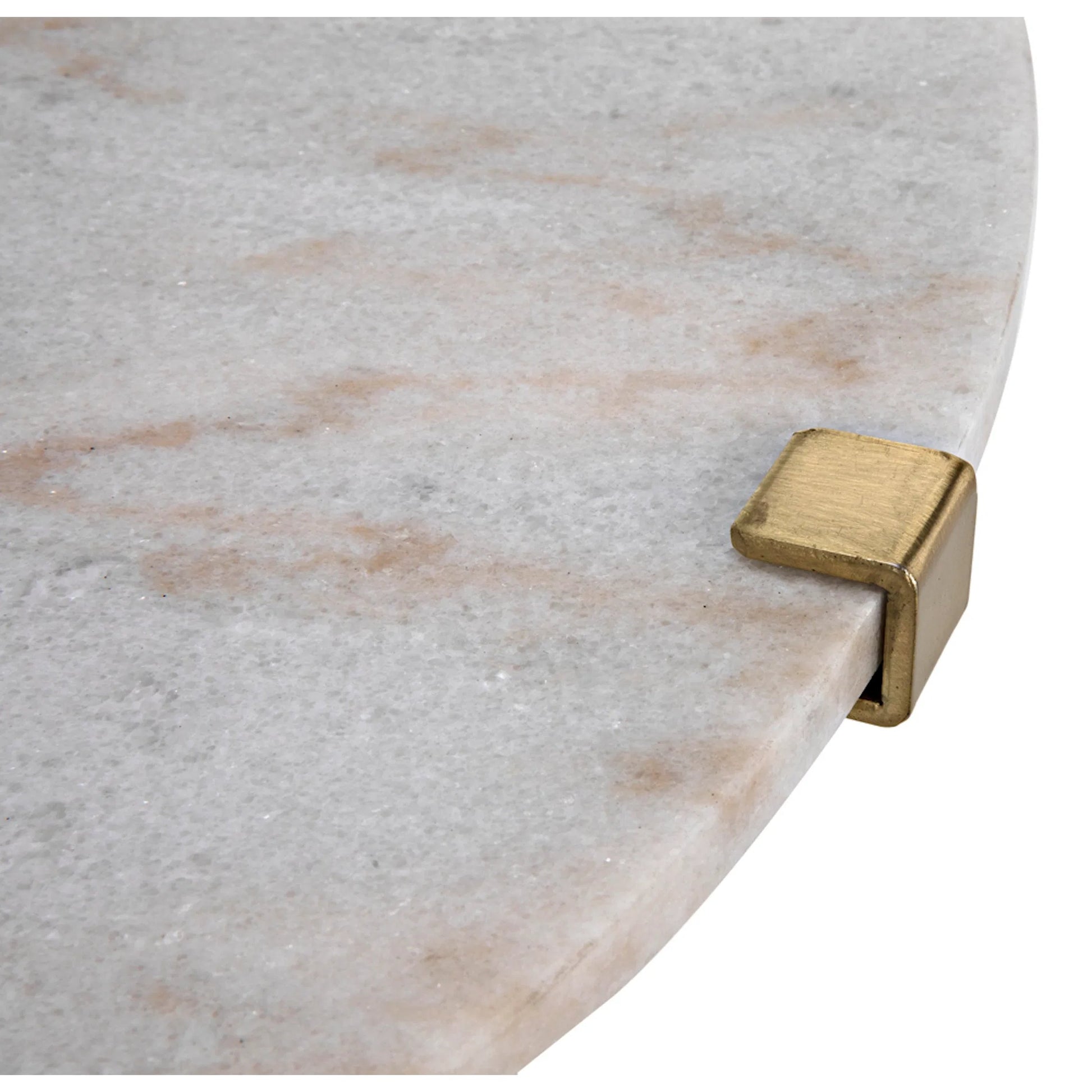 Edith Adjustable Side Table by Noir. Made from metal, quartz in a modern style.