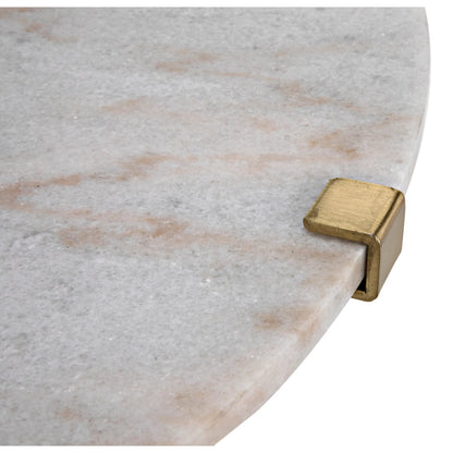 Edith Adjustable Side Table by Noir. Made from metal, quartz in a modern style.