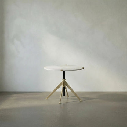 Edith Adjustable Side Table by Noir. Made from metal, quartz in a modern style.