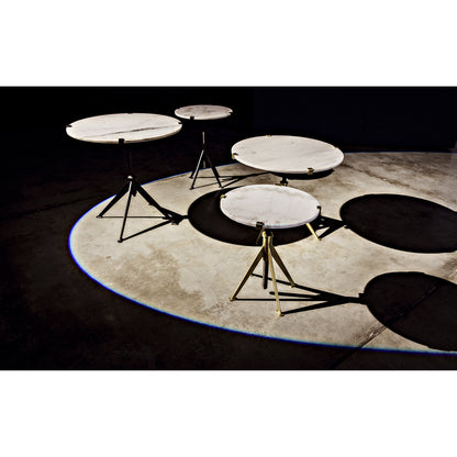 Edith Adjustable Side Table by Noir. Made from metal, quartz in a modern style.