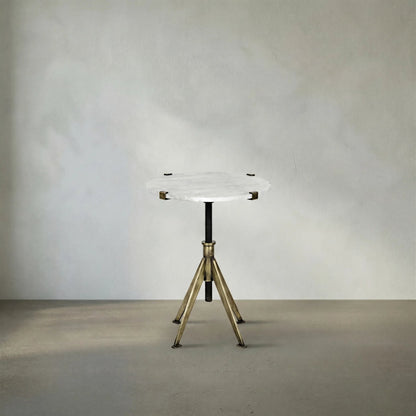 Edith Adjustable Side Table by Noir. Made from metal, quartz in a modern style.