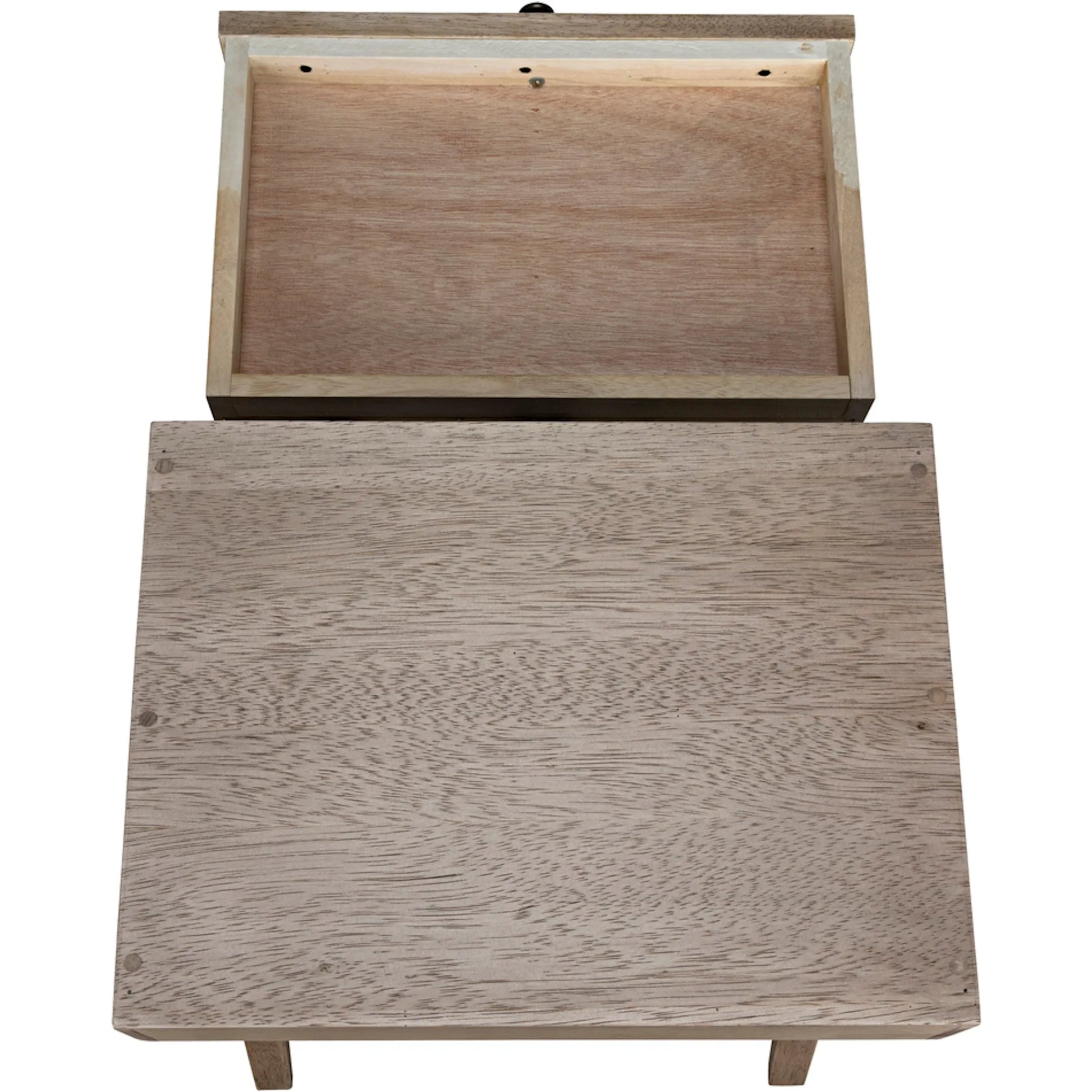 Peter Side Table by Noir in washed walnut. Made from walnut in a modern style.