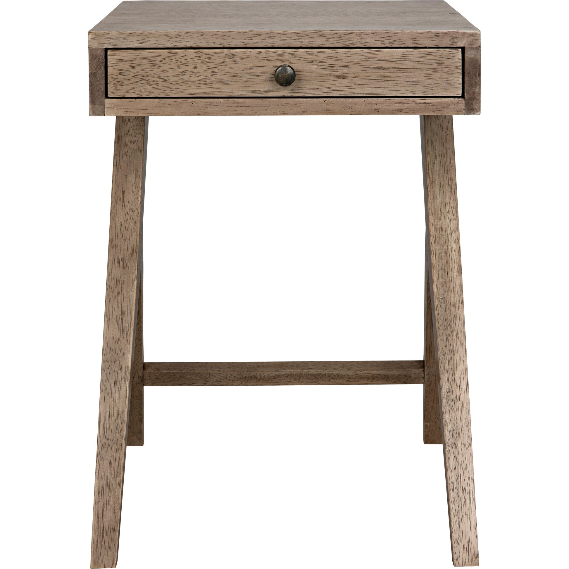 Peter Side Table by Noir in washed walnut. Made from walnut in a modern style.