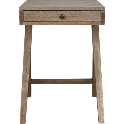 Peter Side Table by Noir in washed walnut. Made from walnut in a modern style.